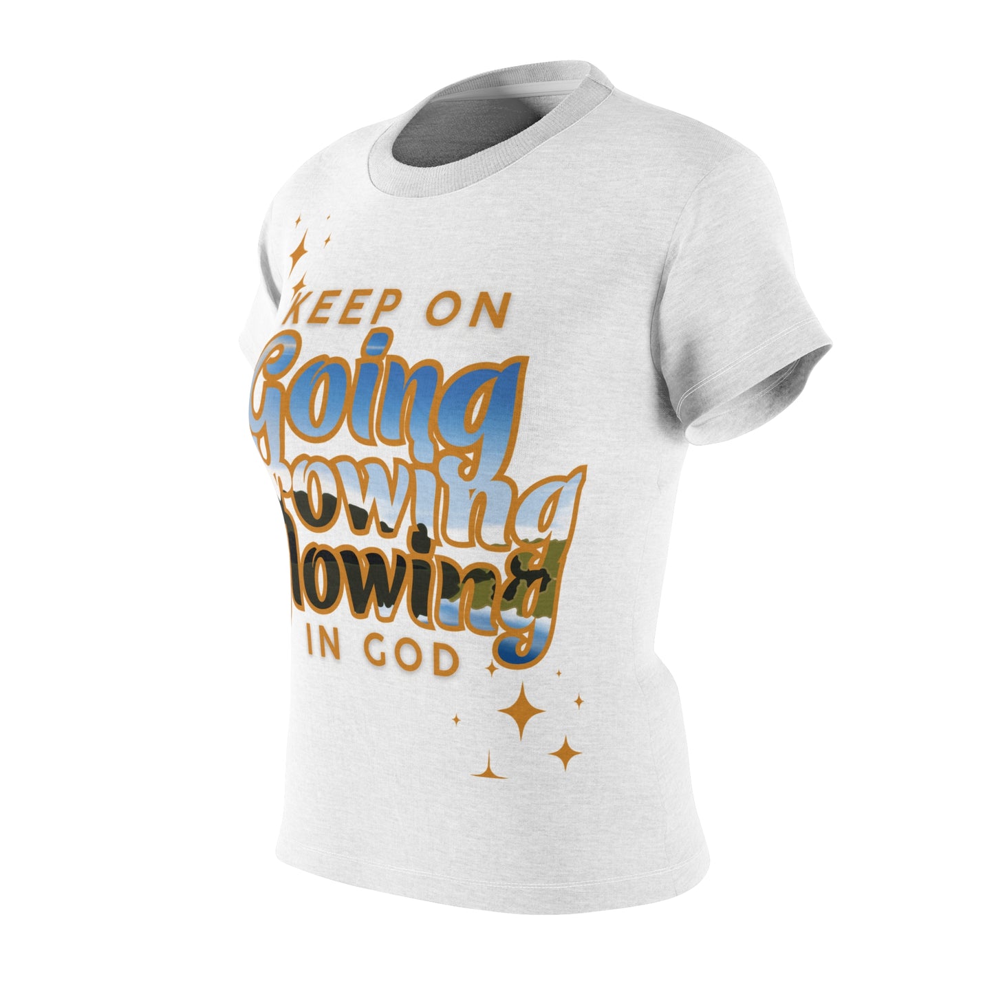 Keep on Going, Growing, Glowing in God Tee (Plain -Brown)