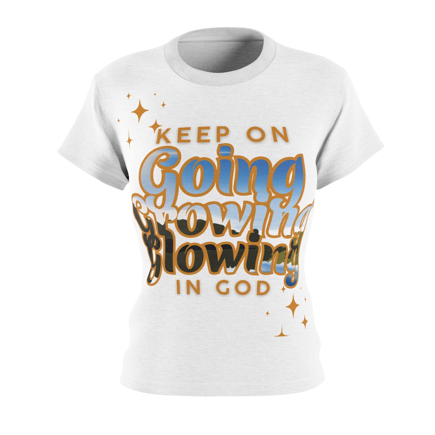 Keep on Going, Growing, Glowing in God Tee (Plain -Brown)
